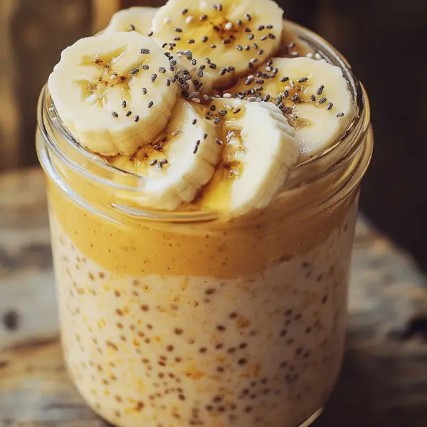 Bananen-Erdnussbutter Overnight Oats