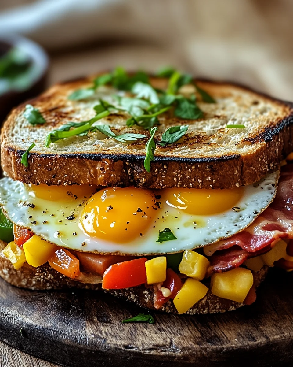 Bauernfrühstücks-Sandwich
