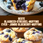 Beste Blaubeer-Streusel-Muffins ever - Jumbo Blueberry-Muffins 25 Pinterest Hidden Image