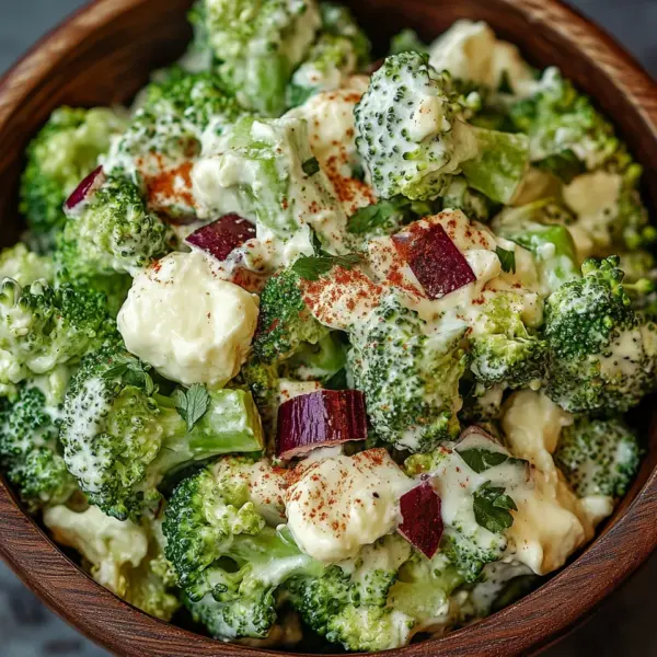 Brokkoli-Salat mit cremiger Sauce