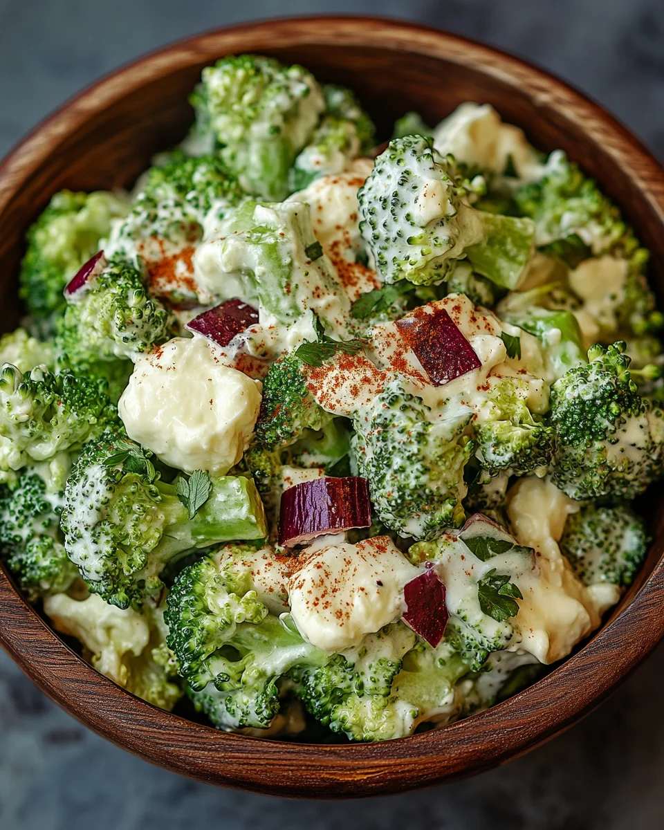 Brokkoli-Salat mit cremiger Sauce