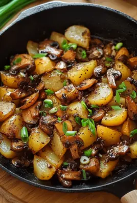 Champignon-Kartoffel-Pfanne mit Frühlingszwiebeln 27 Champignon-Kartoffel-Pfanne mit Frühlingszwiebeln