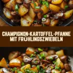Champignon-Kartoffel-Pfanne mit Frühlingszwiebeln 16 Pinterest Hidden Image