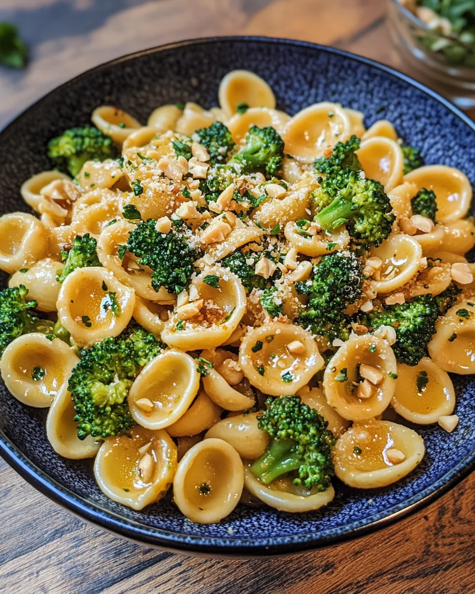 Cremige Erdnuss Brokkoli Orecchiette Pasta 16 Cremige