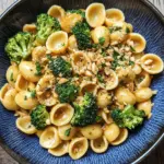 Cremige Erdnuss Brokkoli Orecchiette Pasta