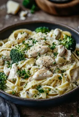 cremige Hähnchen-Brokkoli-Pasta