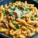 Cremige One Pot Pasta mit Thunfisch