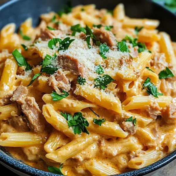 Cremige One Pot Pasta mit Thunfisch