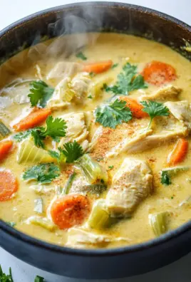 Currysuppe mit Hähnchen