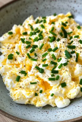 Eiersalat aus körnigem Frischkäse