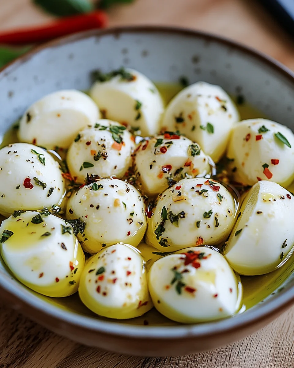 Eingelegter Mozzarella