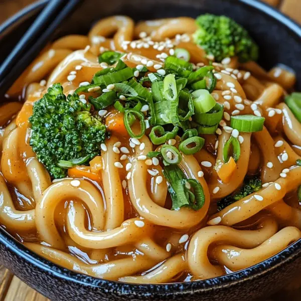 Erdnussbutter Udon Nudeln