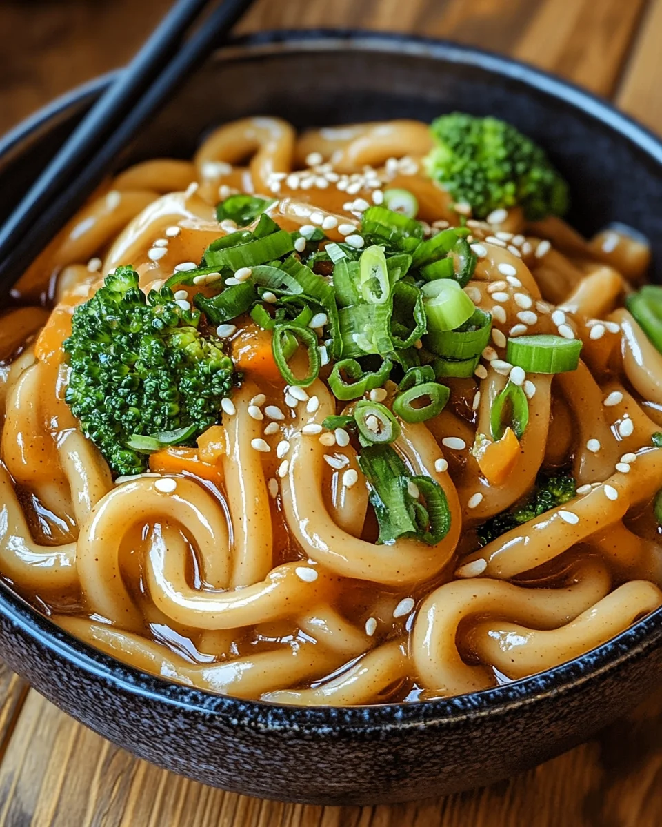Erdnussbutter Udon Nudeln