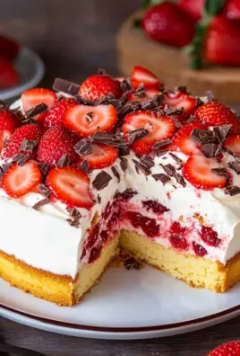Fantakuchen mit Erdbeeren