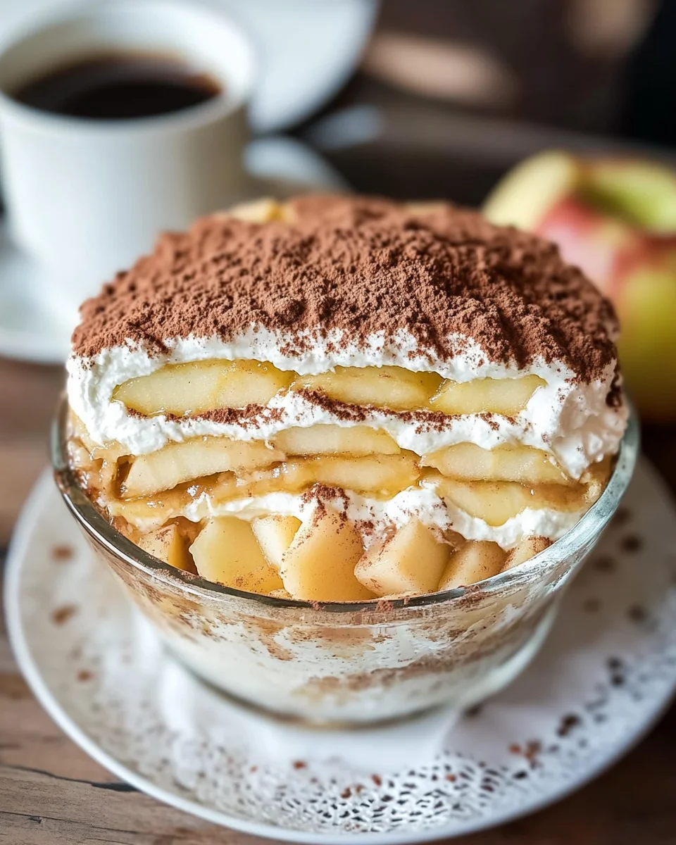 Fruchtiger Apfel Tiramisu ohne Ei - gelingsicheres und einfaches Rezept 17 Fruchtiger