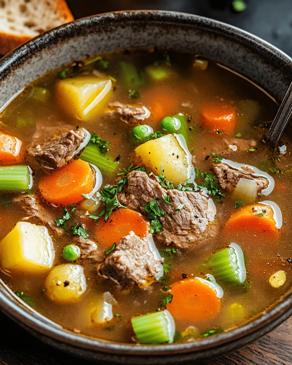 Gem&uuml;se Rindfleisch Suppe