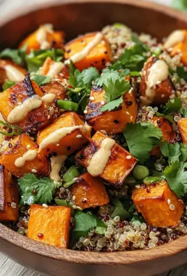 Gerösteter Süßkartoffel-Quinoa-Salat mit Sesam-Miso-Sauce 24 Gerösteter Süßkartoffel-Quinoa-Salat mit Sesam-Miso-Sauce