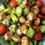 Gesunder Avocado H&auml;hnchen Salat