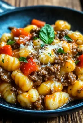Gnocchi Pfanne mit Hackfleisch und Paprika 20 Gnocchi Pfanne mit Hackfleisch und Paprika