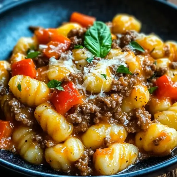 Gnocchi Pfanne mit Hackfleisch und Paprika