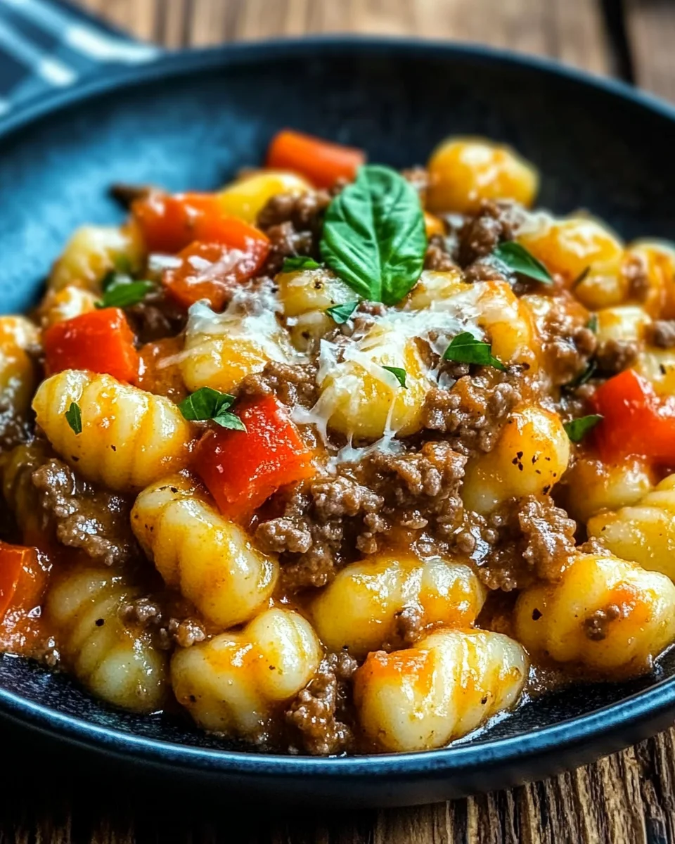 Gnocchi Pfanne mit Hackfleisch und Paprika 27 Gnocchi Pfanne mit Hackfleisch und Paprika