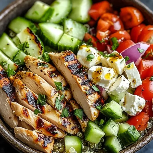 Griechische Hähnchen-Bowl