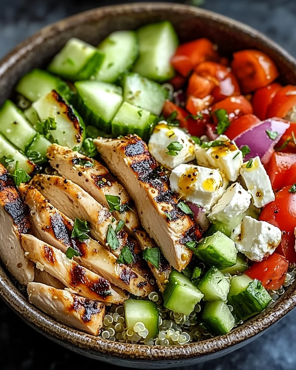 Griechische H&auml;hnchen-Bowl