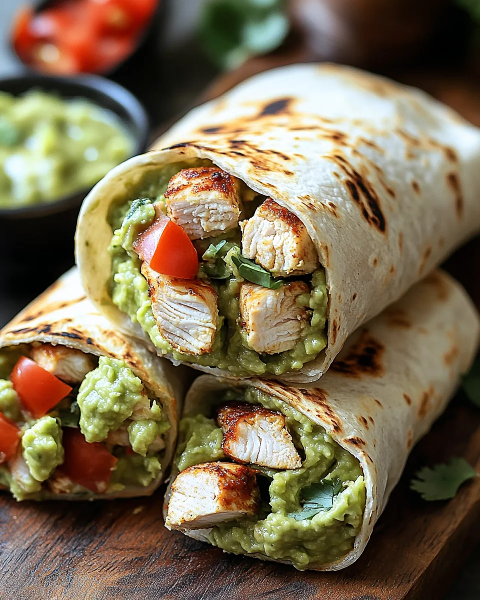 Guacamole Chicken Wraps