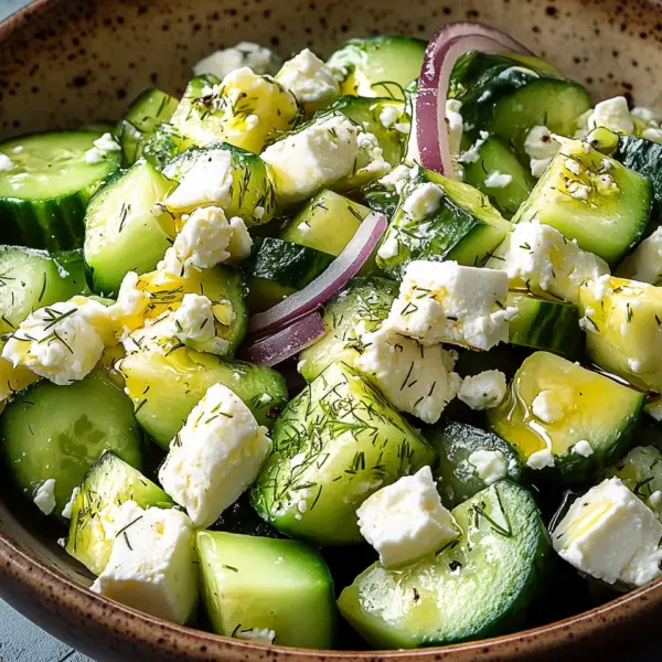 Gurken-Avocado-Salat mit Feta