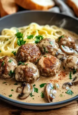 Hackbällchen in Champignon-Rahmsoße 27 Hackbällchen in Champignon-Rahmsoße