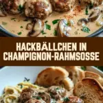 Hackbällchen in Champignon-Rahmsoße 27 Pinterest Hidden Image
