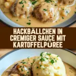 Hackbällchen in cremiger Sauce mit Kartoffelpüree 28 Pinterest Hidden Image