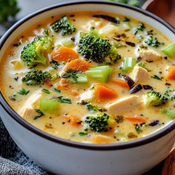 Hähnchen Brokkoli Wildreis Suppe
