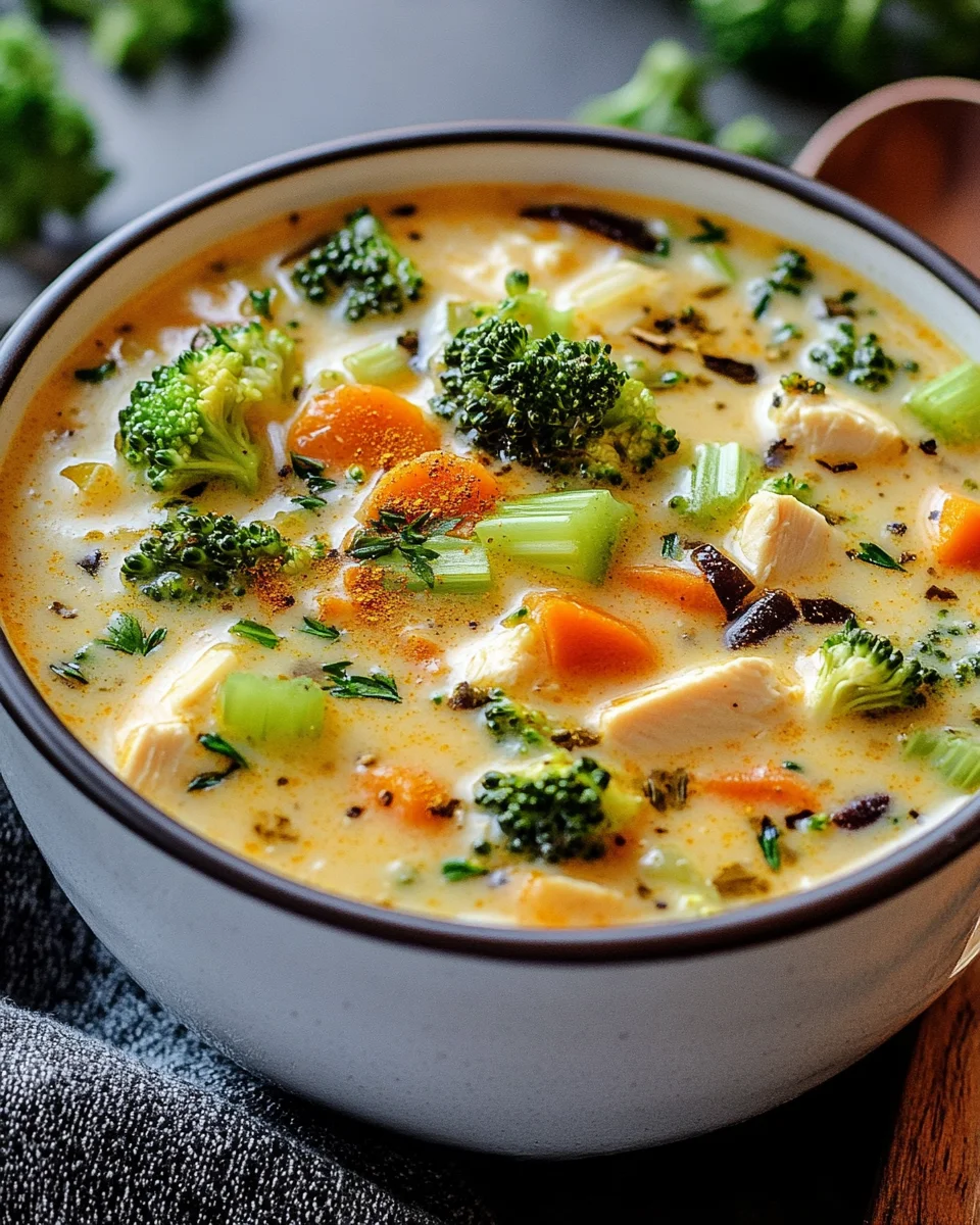 H&auml;hnchen Brokkoli Wildreis Suppe