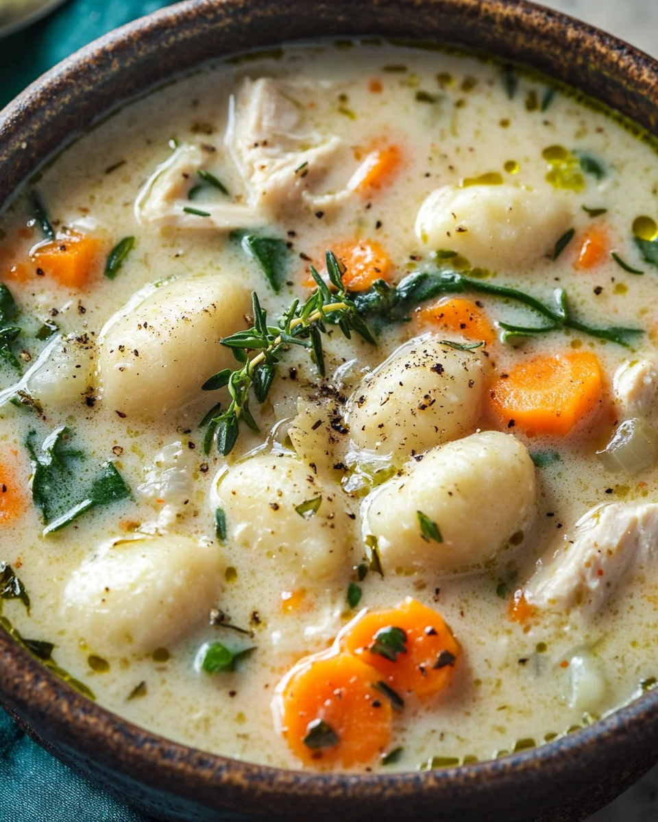 H&auml;hnchen-Gnocchi-Suppe