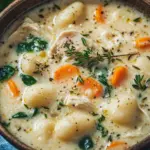 H&auml;hnchen-Gnocchi-Suppe
