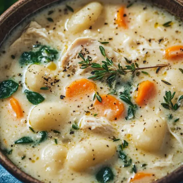 Hähnchen-Gnocchi-Suppe