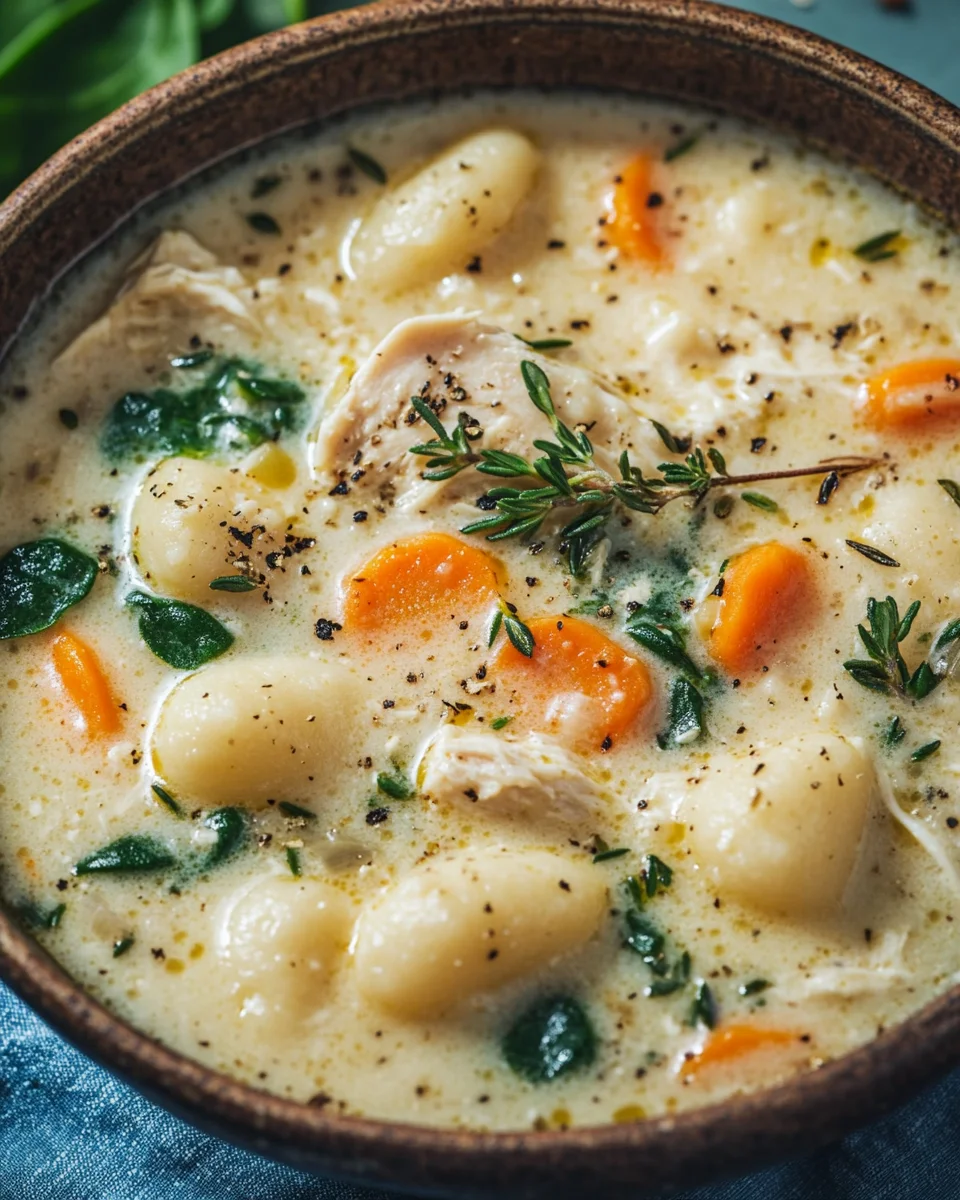 H&auml;hnchen-Gnocchi-Suppe