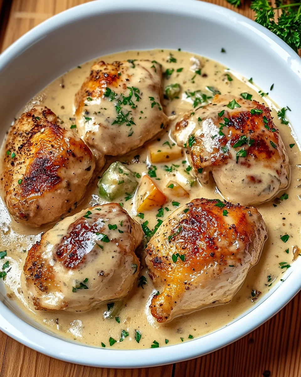 H&auml;hnchen in Frischk&auml;sesauce
