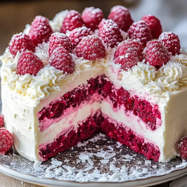 Himbeer-Raffaello-Torte ohne Gelatine