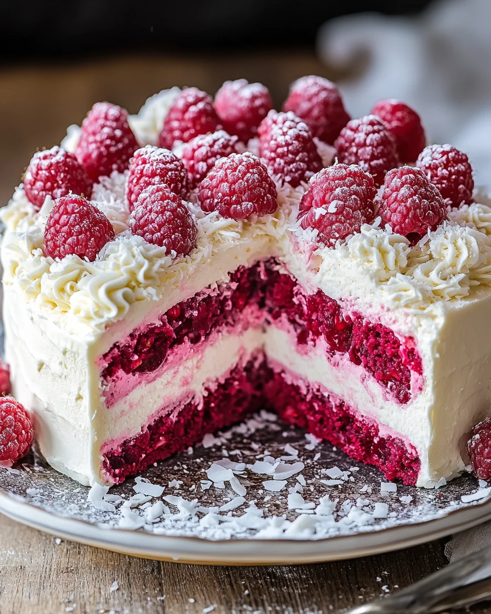 Himbeer-Raffaello-Torte ohne Gelatine