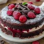 Himbeer Schoko Brownie Torte