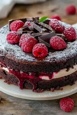 Himbeer Schoko Brownie Torte