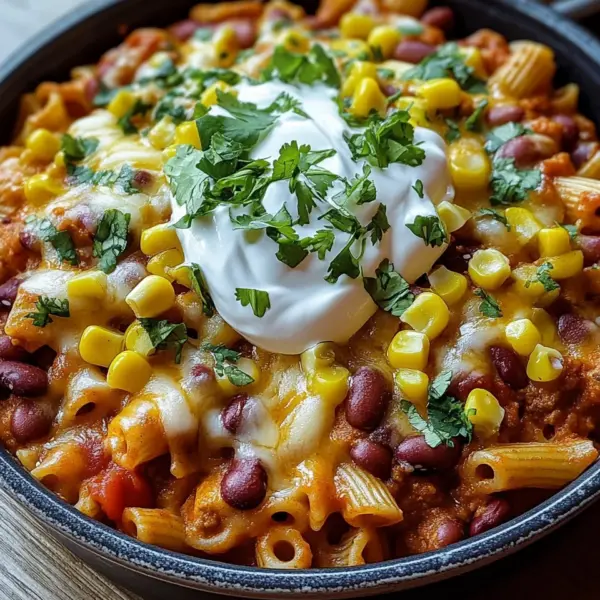 Käsiger Taco Nudelauflauf