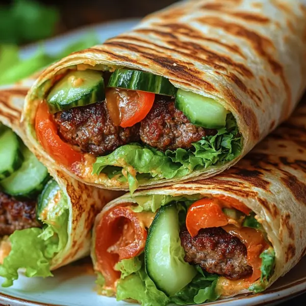 Kalorienarmer Burger-Wrap unter 250 Kalorien