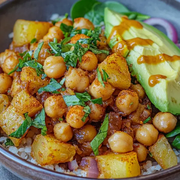 Kartoffel-Bowl mit Kichererbsen