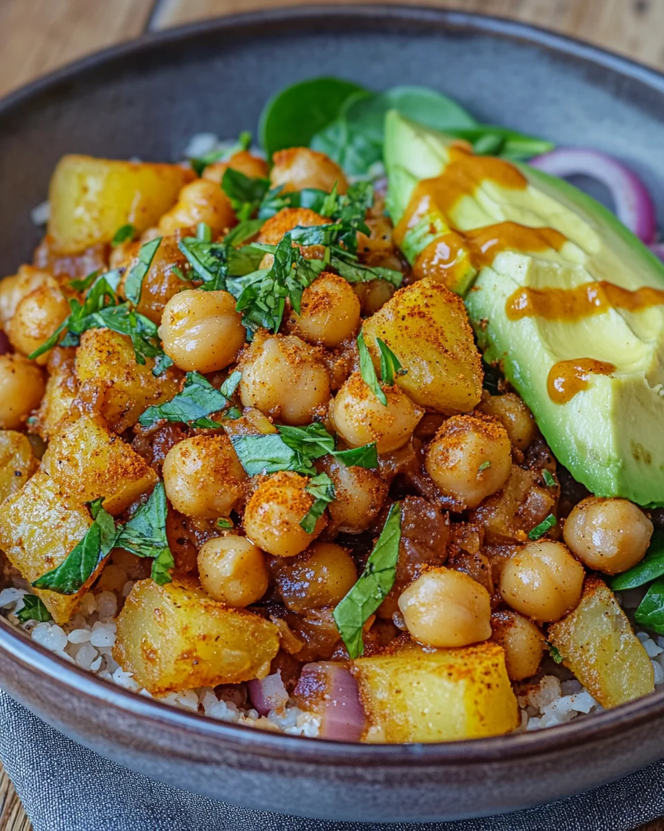 Kartoffel-Bowl mit Kichererbsen