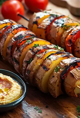 Kartoffel-Schawarma mit Tomaten-Hummus