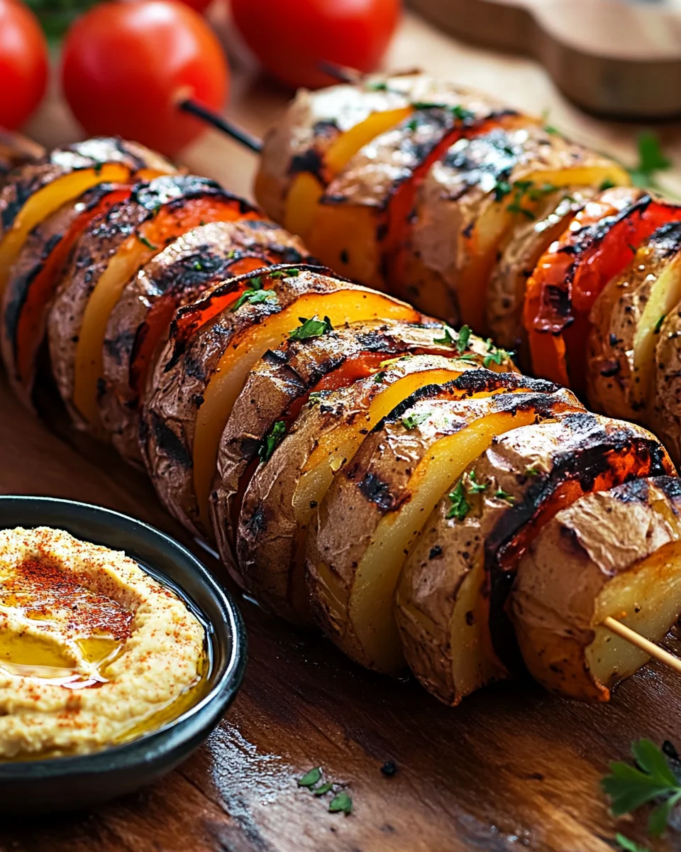 Kartoffel-Schawarma mit Tomaten-Hummus