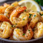 Knoblauch Parmesan Garnelen aus der Hei&szlig;luftfritteuse
